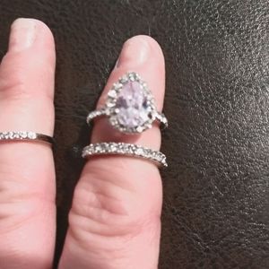 Sterling silver pea shaped ring